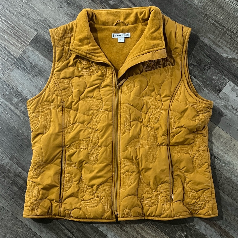 Pendleton Camel Colored Quilted Vest